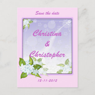 Jasmine Flowers Customizable Gifts Announcement Postcard