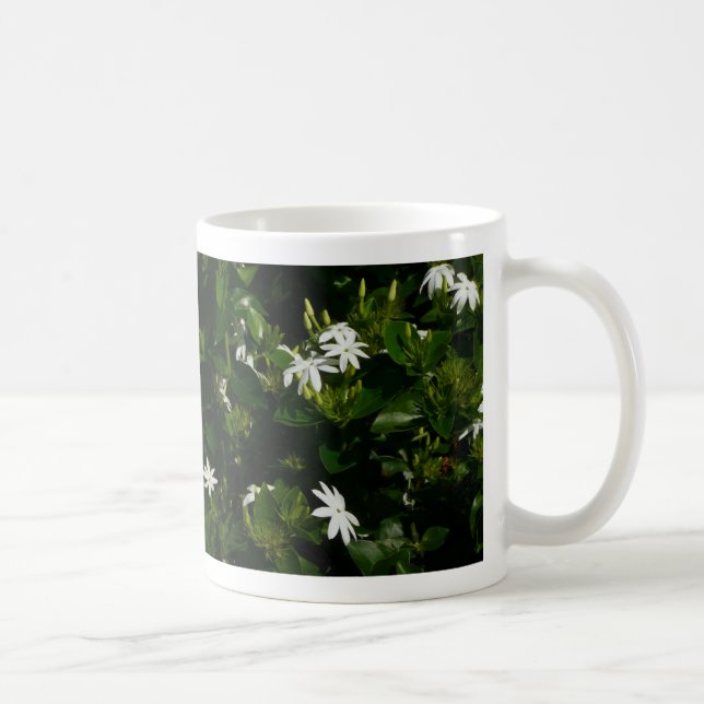Jasmine Flowers Tropical Floral Botanical Coffee Mug (Right)