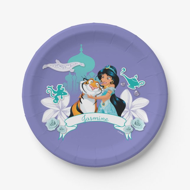 Jasmine - Gentle and Graceful Paper Plate (Front)
