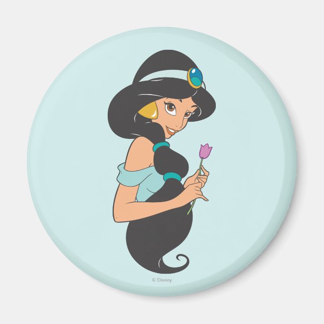 Jasmine Holding Flower Magnet (Front)