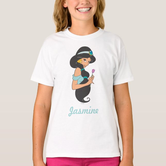 Jasmine Holding Flower T-Shirt (Front)