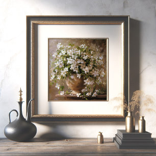 Jasmine in Clay Vase Poster