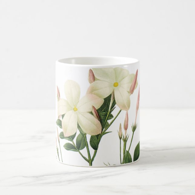 jasmine(Jasminum grandiflorum) by Redouté Coffee Mug (Center)