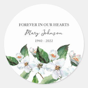 Jasmine Memorial Funeral Classic Round Sticker