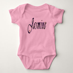 Jasmine, Name, Logo, Babys Pink Tutu Bodysuit