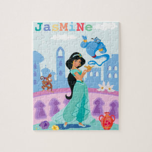 Jasmine on Balcony With Genie Jigsaw Puzzle