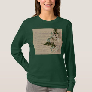 jasmine on old script ladies long sleeve t-shirt
