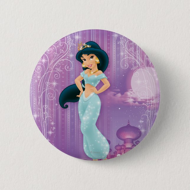 Jasmine Princess 2 Inch Round Button (Front)