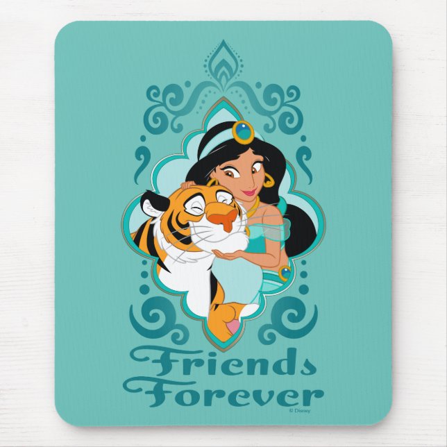 Jasmine & Rajah "Friends Forever" Mouse Pad (Front)