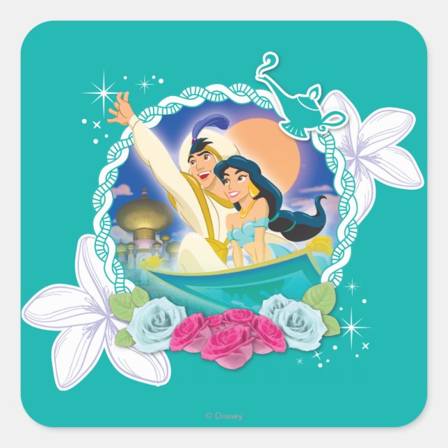 Jasmine - Ready for Adventure! Square Sticker (Front)