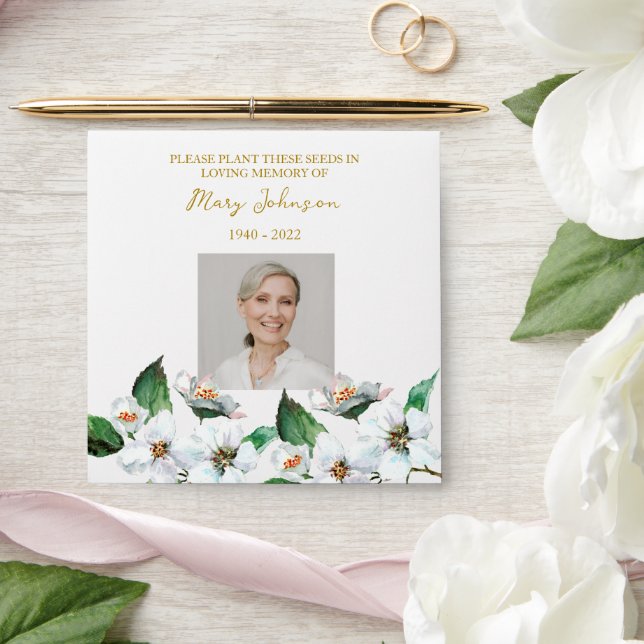 Jasmine Seed Packet Memorial Funeral Envelope (Wedding)
