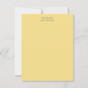 Jasmine & Slate Grey Minimalist Plain Modern Name Card