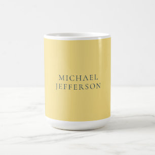 Jasmine & Slate Grey Minimalist Plain Modern Name Coffee Mug