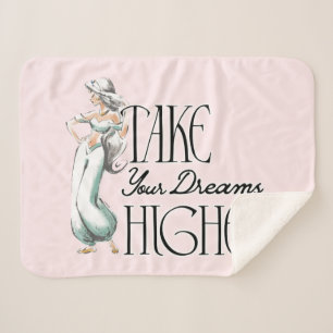 Jasmine   Take Your Dreams Higher Sherpa Blanket