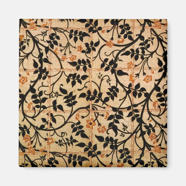 Jasmine trail curtain design, 1868-70 (printed cot magnet (Front)