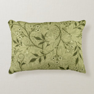 'Jasmine' wallpaper design, 1872 Decorative Pillow