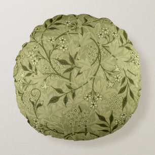 'Jasmine' wallpaper design, 1872 Round Pillow