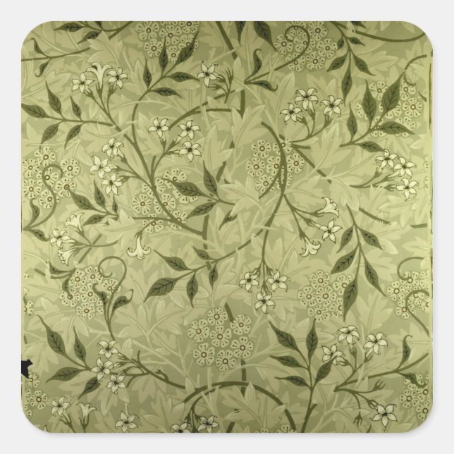 'Jasmine' wallpaper design, 1872 Square Sticker (Front)