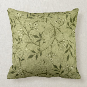 'Jasmine' wallpaper design, 1872 Throw Pillow