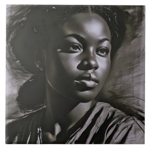 “Jasmine” Women In Charcoal Tile