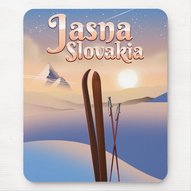 Jasna, Slovakia Ski poster. Mouse Pad (Front)