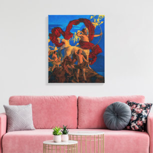 Jason and His Teacher Maxfield Parrish Canvas Print