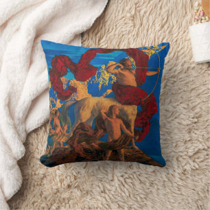 Jason and His Teacher Maxfield Parrish Throw Pillow