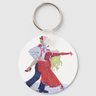 Jason Donovan Kristina Rihanoff Foxtrot Cartoon Keychain