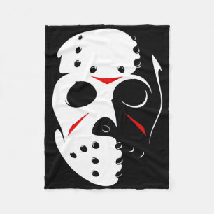 Jason Hockey Mask Halloween Friday 13th Fleece Blanket