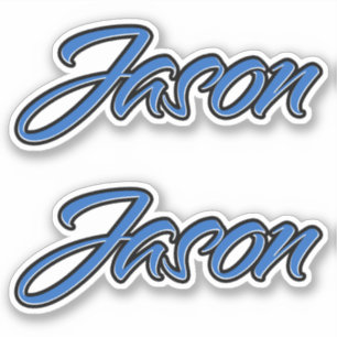Jason Name blue Sticker Sticker Sticker Sticker