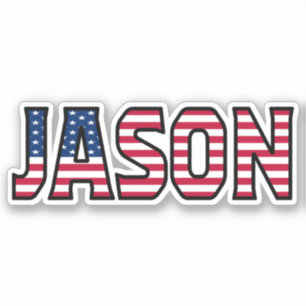 Jason Nom Prénom USA Sticker Stickerset
