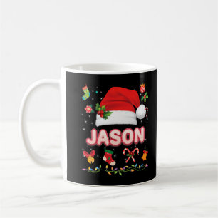 Jason Santa Claus Hat Family Merry Christmas Xmas  Coffee Mug
