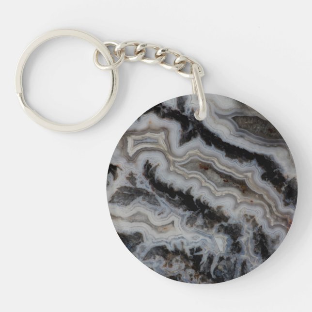 Jasper Agate Mixed Slab Keychain (Front)