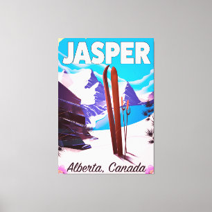 Jasper Alberta Canada travel poster Canvas Print