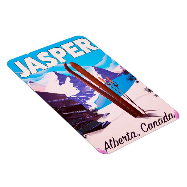 Jasper Alberta Canada travel poster Magnet (Right Side)