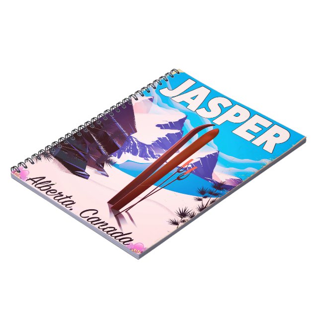 Jasper Alberta Canada travel poster Notebook (Left Side)
