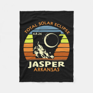 Jasper Arkansas Total Solar Eclipse 2024 Fleece Blanket