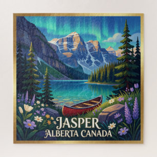 Jasper Canadian Rockies Northern Lights Jigsaw Puzzle