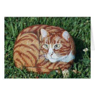 "Jasper" cat rock card