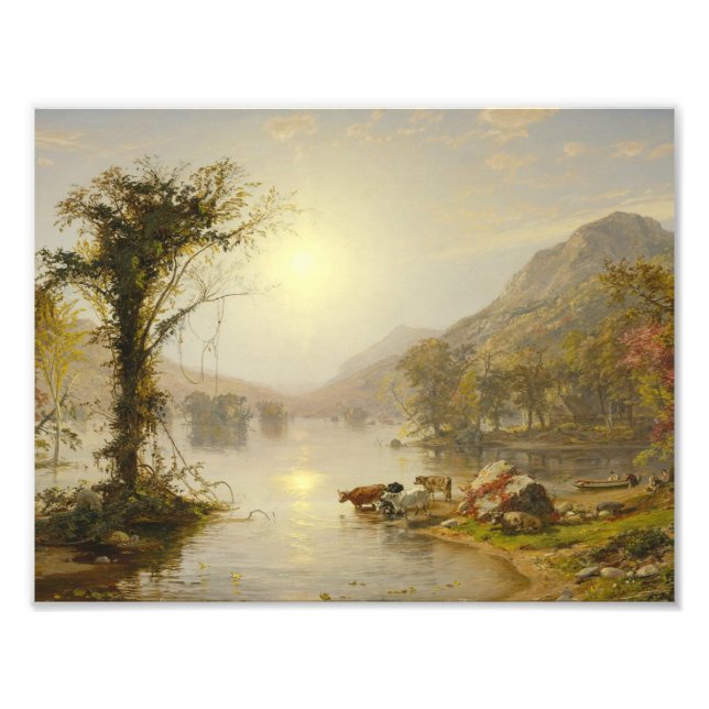 Jasper Francis Cropsey - Autumn on Greenwood Lake Photo Print (Front)