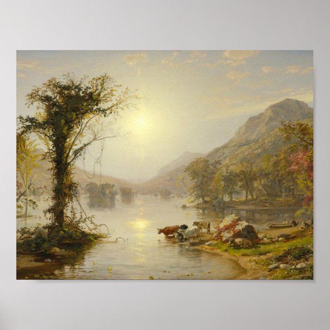 Jasper Francis Cropsey - Autumn on Greenwood Lake Poster (Front)