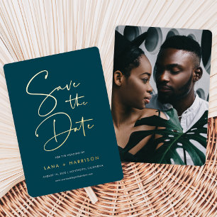 Jasper Modern Minimal Script Photo Save the Date