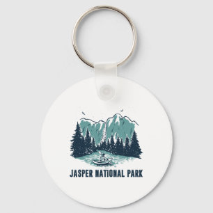 Jasper Mountain Alberta Canada Jasper National Par Keychain