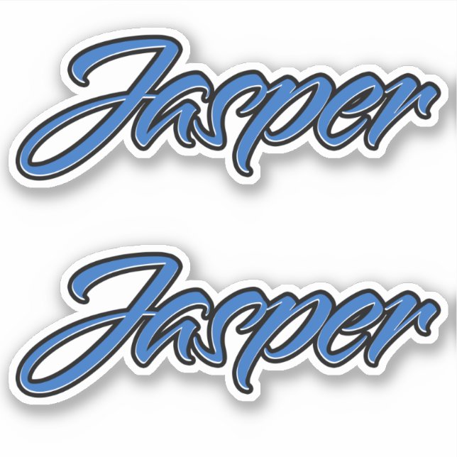 Jasper name blue sticker Sticker Sticker Stickerse (Front)