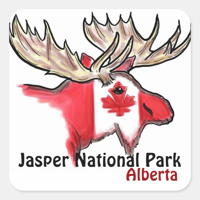 Jasper National Park Alberta Canada elk stickers (Front)