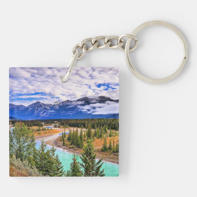 Jasper National Park, Alberta, Canada Keychain (Back)