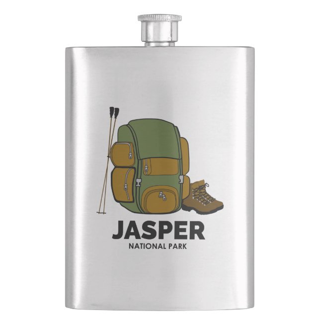 Jasper National Park Backpack Hip Flask (Front)