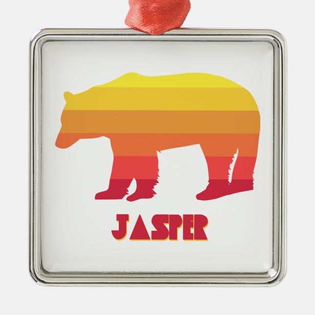 Jasper National Park Bear Metal Ornament (Front)