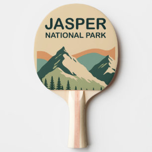 Jasper National Park Canada Scenic Nature Art Ping Pong Paddle