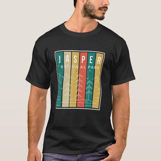 Jasper National Park Canada Souvenir Mountains Cam T-Shirt (Front)